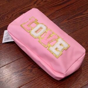 LOVE Pink Cosmetic Travel Bag Pouch Case Toiletries